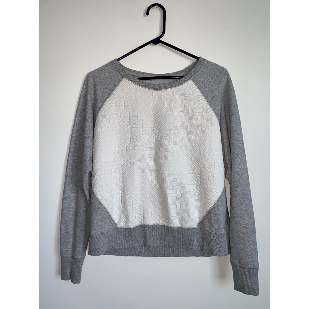 White and Grey Detailed Sweater